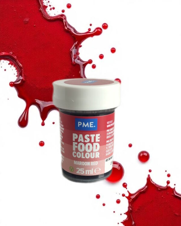 Barwnik spożywczy w ŻELU 25 ml PME MAROON RED
