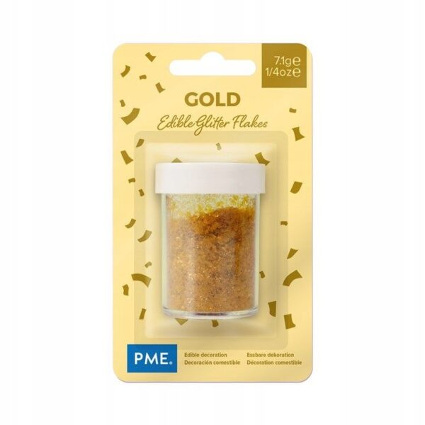 Płatki brokatowe do dekorowania - PME - złote gold 7.1g