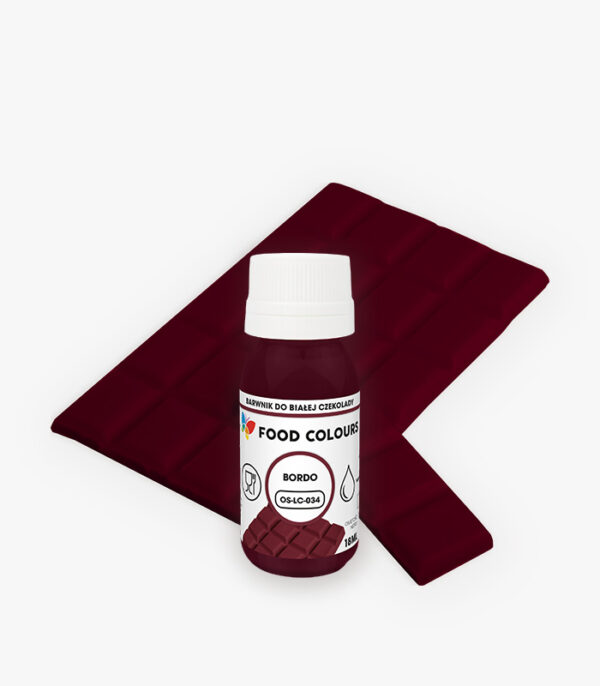 Barwnik do czekolady/mas tłustych BORDOWY 18 ml