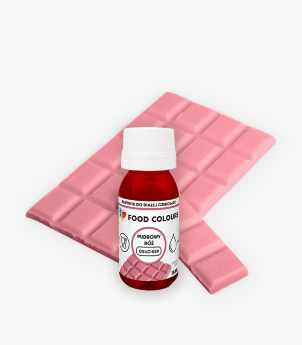 Barwnik do czekolady/mas tłustych PUDROWY RÓŻ 18ml
