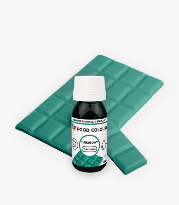 Barwnik do czekolady/mas tłustych TURKUSOWY 18 ml