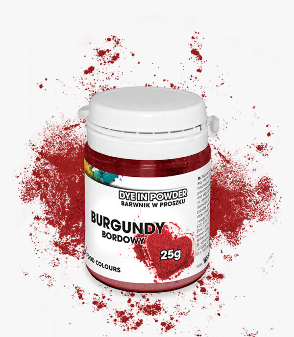 Barwnik w Proszku/Wodnorozpuszczalny-BORDOWY 25g