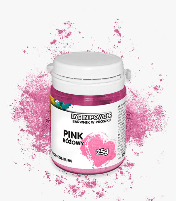 Barwnik w Proszku/Wodnorozpuszczalny- RÓŻOWY 25g