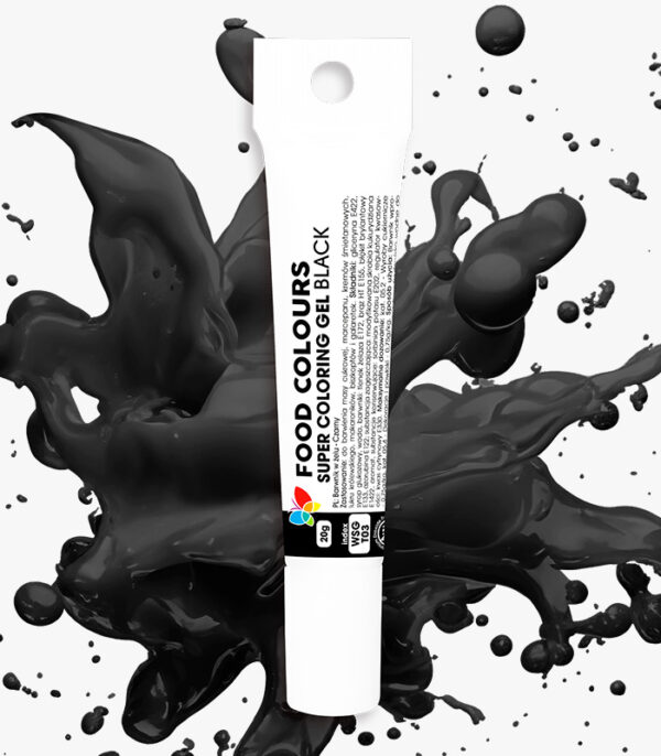 Barwnik Żelowy W TUBCE  20g  CZARNY Food Colours