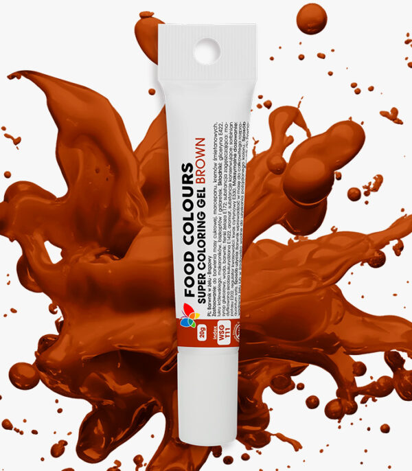 Barwnik Żelowy W TUBCE  20g  Brąz Food Colours