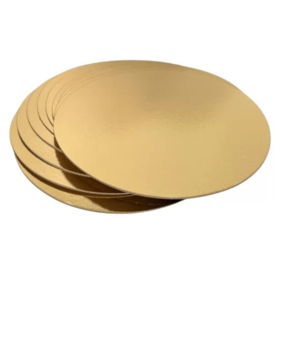 Podkład pod ciasto 16 cm cienkie ZŁOTE grubość 1mm - obrazek 4