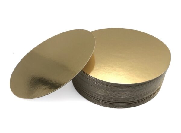 Podkład pod ciasto 26 cm cienkie ZŁOTE grubość 1mm - obrazek 4
