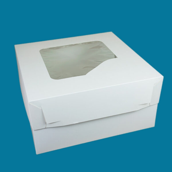 Pudełko na tort dwuczęściowe  z Oknem 40x40 H20 cm
