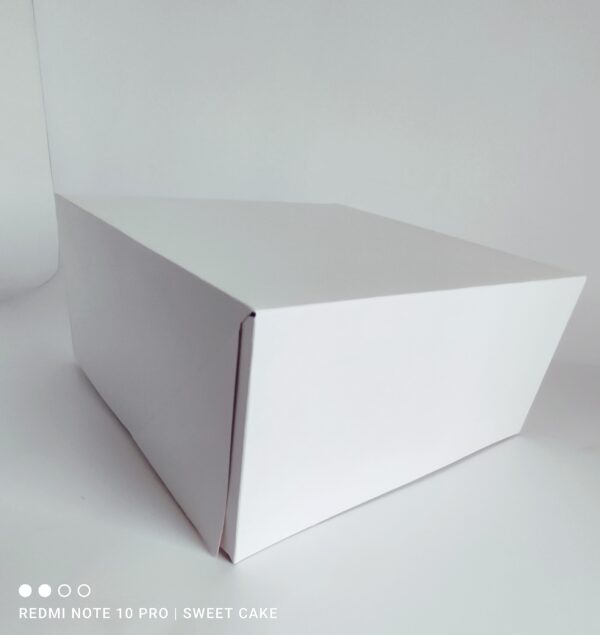Klejone Białe pudełko cukiernicze na Bento XL/ciasto 18*18 H11 cm - obrazek 2