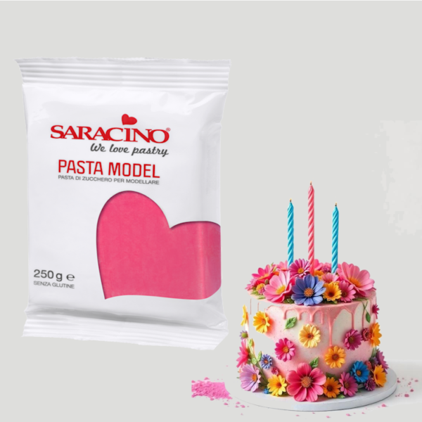 Fuksja masa cukrowa do figurek SARACINO 250g