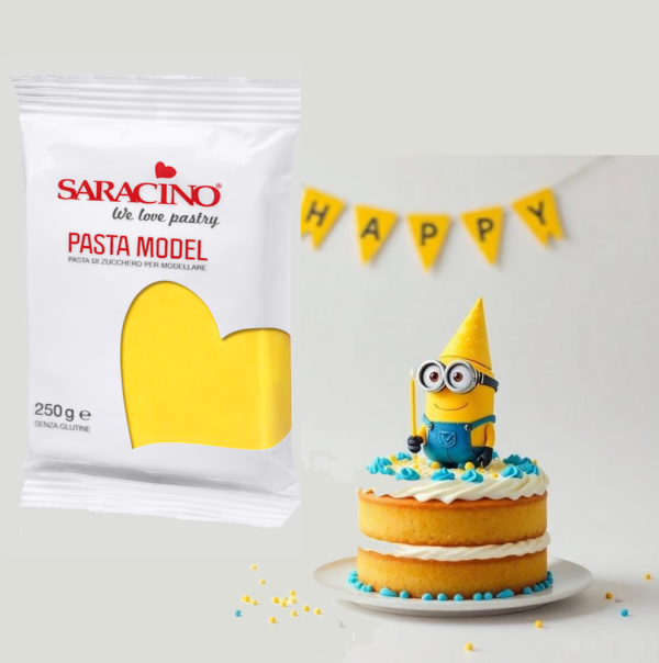 ŻÓŁTA masa cukrowa do figurek SARACINO 250g