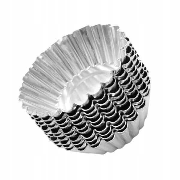 Foremki metalowe do babeczek - 9 cm, - 6szt Duże - obrazek 2