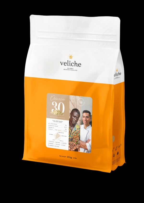 Czekolada Biała Veliche premium -pastylki  30% 1kg