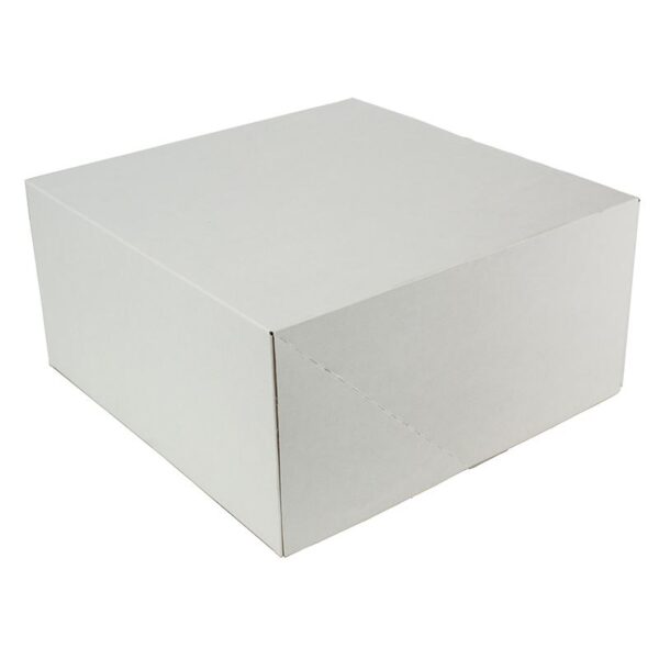 Pudełko klejone Białe na tort/ciasto 28x28 H13 cm - obrazek 2