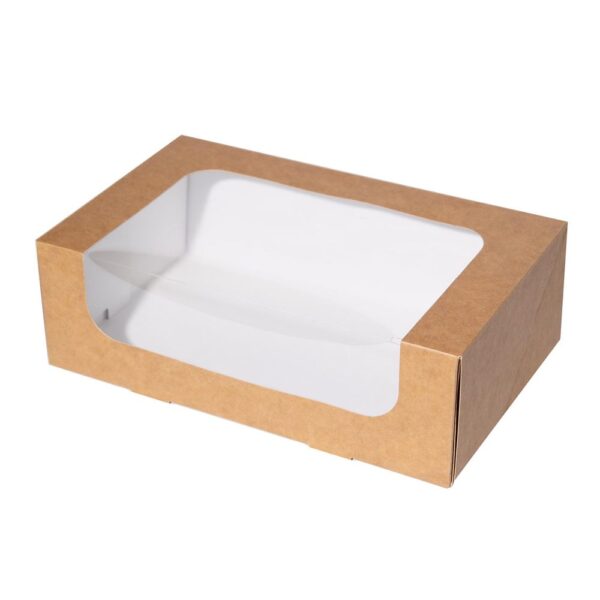 Pudełko na ciasteczka z Oknem Kraftowe 25x15 H8 - obrazek 3