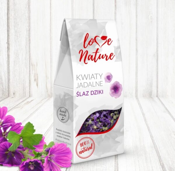 Kwiaty jadalne  Love Nature ślaz dziki - kwiat 15g - obrazek 6