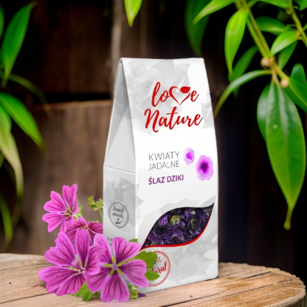 Kwiaty jadalne  Love Nature ślaz dziki - kwiat 15g