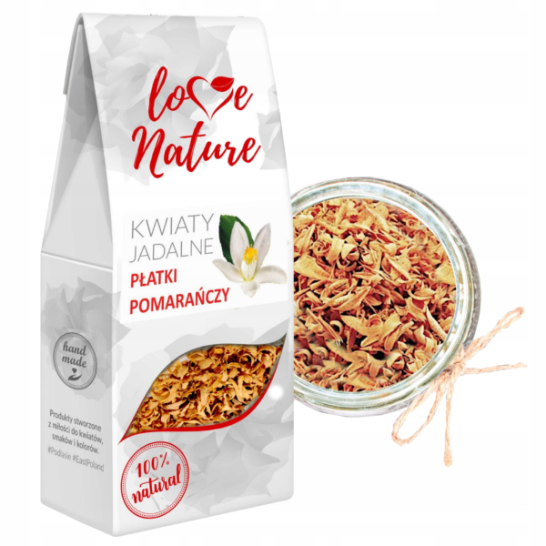 Kwiaty jadalne - Love Nature pomarancza płatki 20g - obrazek 2