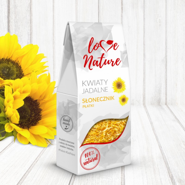 Kwiaty jadalne - Love Nature SŁONECZNIK płatki 15g - obrazek 2