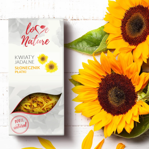 Kwiaty jadalne - Love Nature SŁONECZNIK płatki 15g