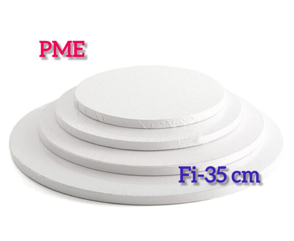 Podkład pod Tort Biały "Angielski" 35cm grób.1.2cm PME