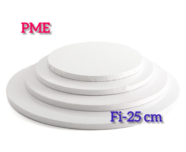 Podkład pod Tort Biały "Angielski" 25cm grób.1.2cm PME