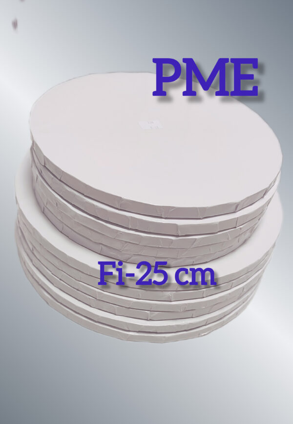 Sztywny Podkład pod Tort Biały 25 cm gróbość 1cm PME