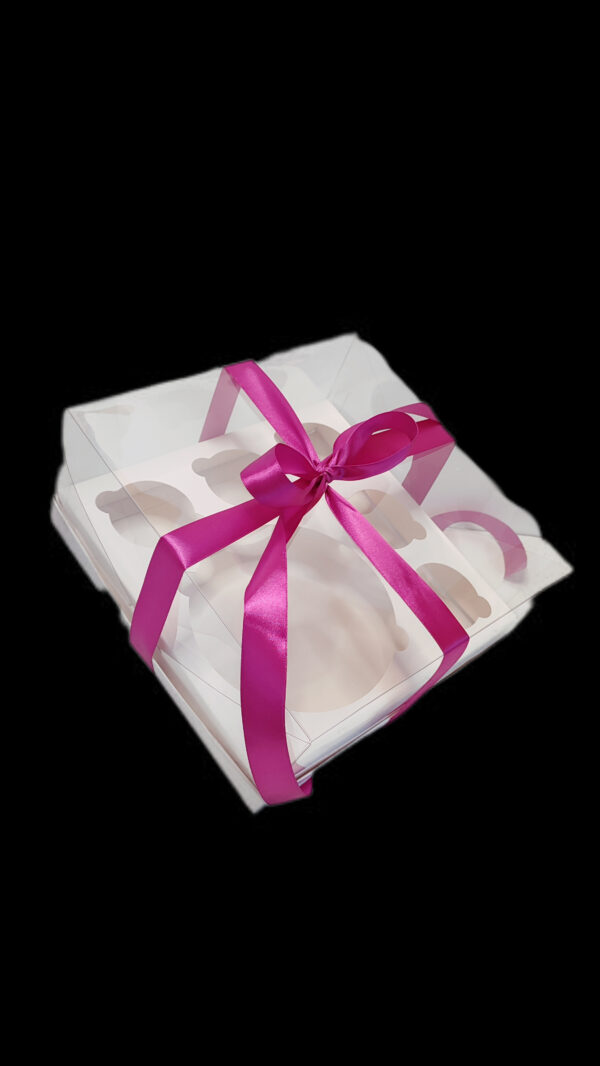 Przezroczyste Prezentowe opakowanie 25x25 H11 na Bento + 5 muffinek