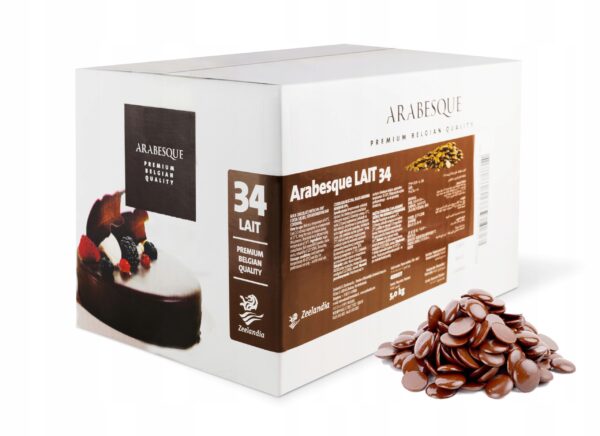 Czekolada deserowa Belgijska Arabesjue 34% 0,250g - obrazek 2