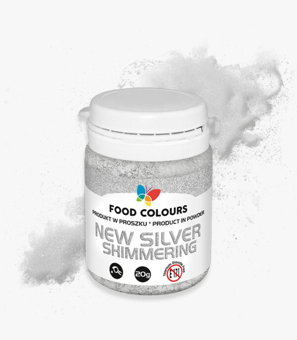 Brokat spożywczy New Silver Shimmering 20g