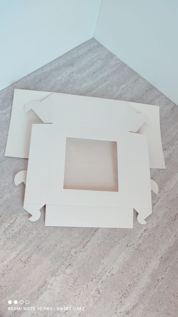 Pudełko prezentowe BIAŁE z Oknem 17x17x9 - obrazek 2