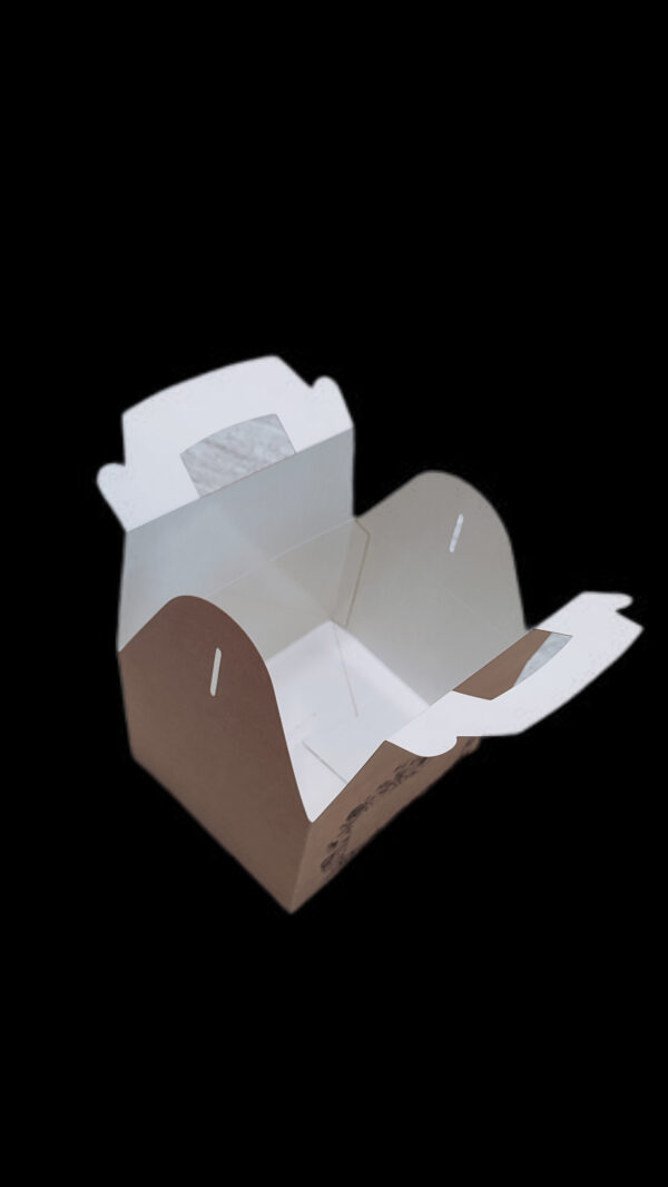 Karton/Pudełko Brązowe z rączką BOX/ ECO 16x13x9 na ciastka - obrazek 4