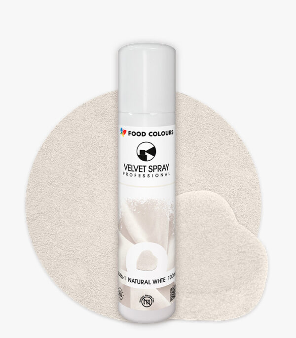 Zamsz/Velvet Sprej- Food Colours NATURALNY WHITE 100 ml