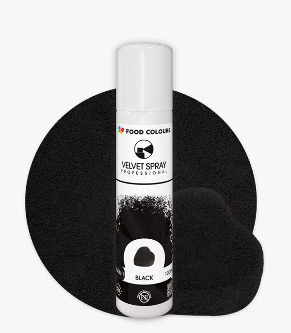 Zamsz/Velvet Sprej - Food Colours  CZARNY 100 ml