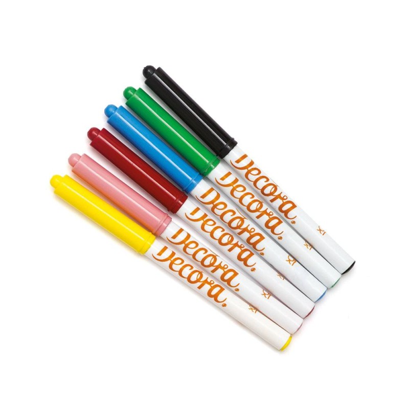 Zestaw jadalnych pisaków spożywczych Decora 6 szt