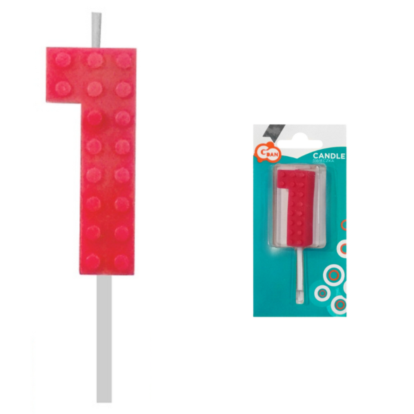 Świeczki literka klocki "1" - obrazek 4