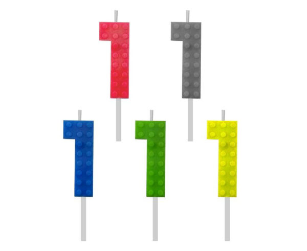 Świeczki literka klocki "1" - obrazek 5