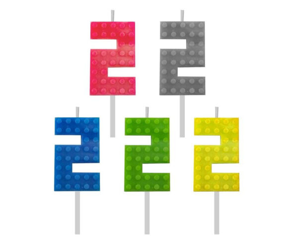 Świeczki literka klocki "2" - obrazek 4