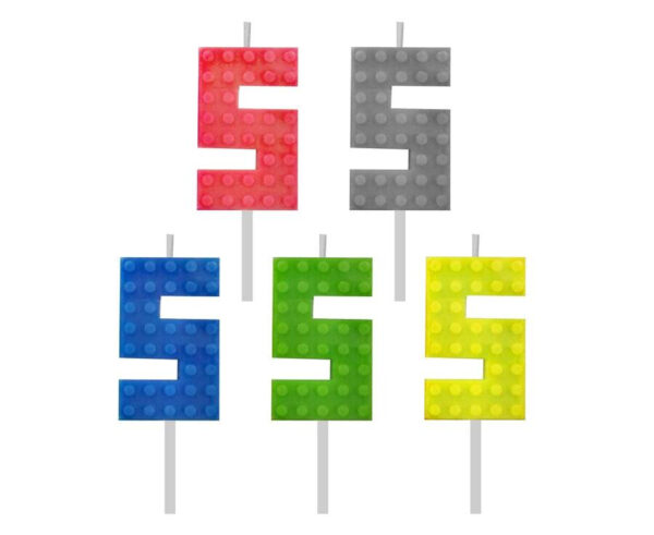 Świeczki literka klocki "5" - obrazek 4