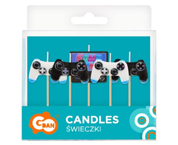 Świeczki na tort GAME ONE zestaw 5 szt - obrazek 2