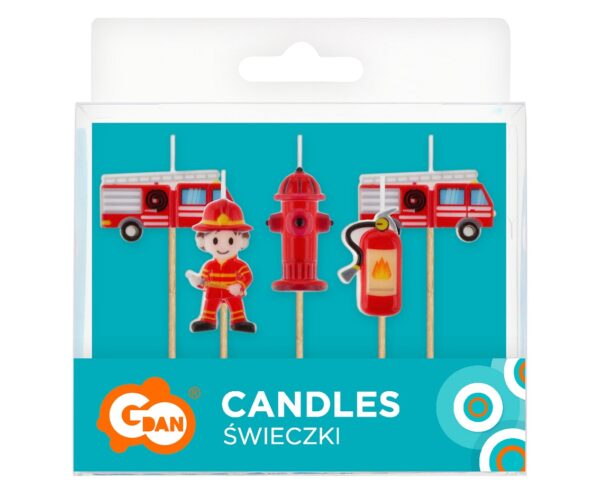 Świeczki pikery Straż Pożarna, 5 szt. - obrazek 2