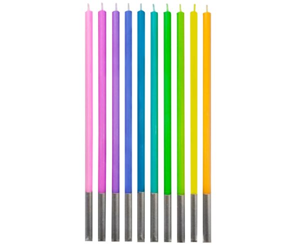 Świeczki urodzinowe Pastele 14,5 cm 10szt