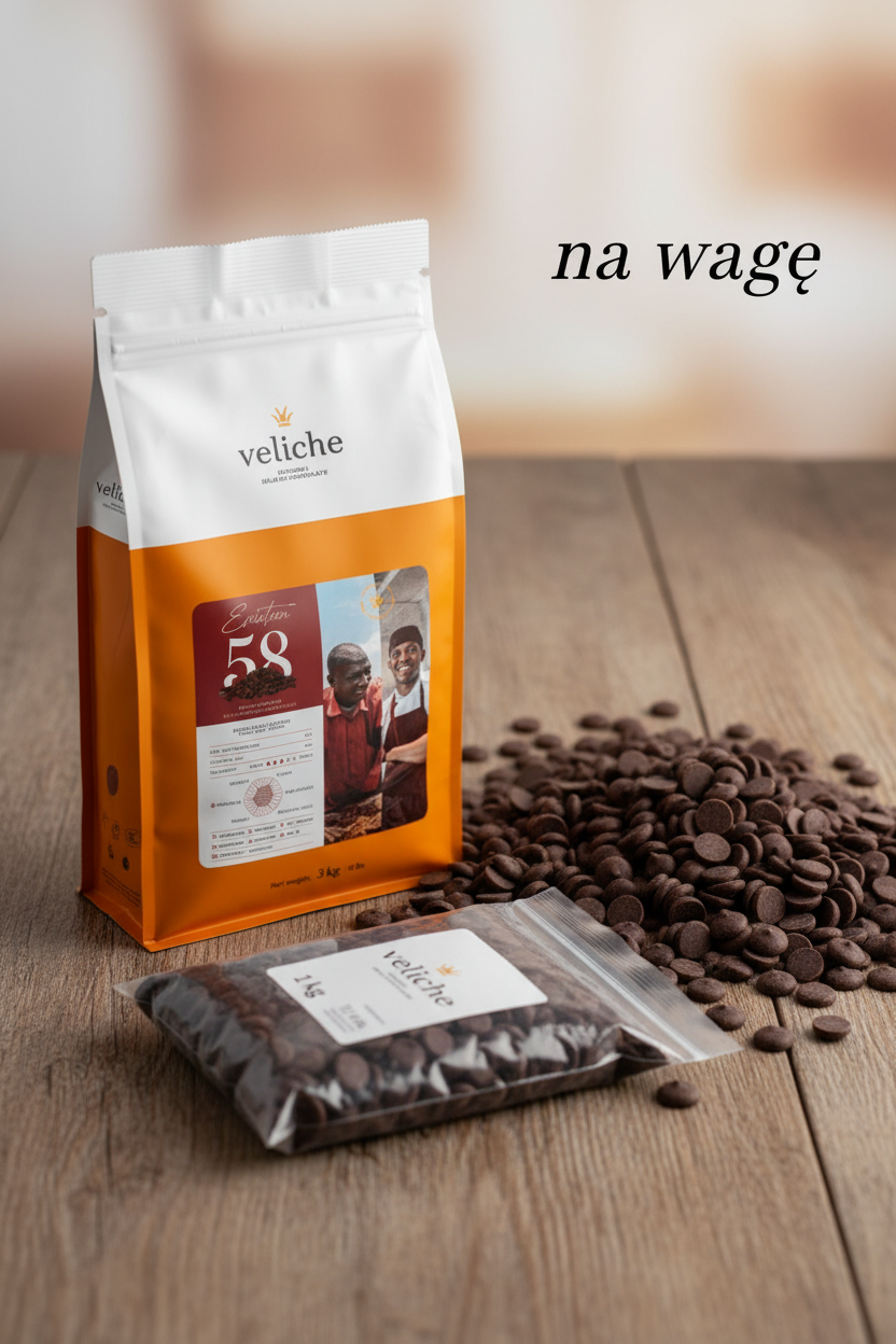 Czekolada Ciemna Veliche premium 58% 1 kg