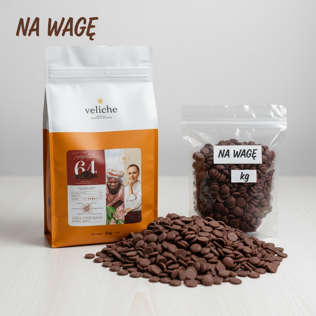 Czekolada gorzka klasy premium 64% Veliche 1 kg