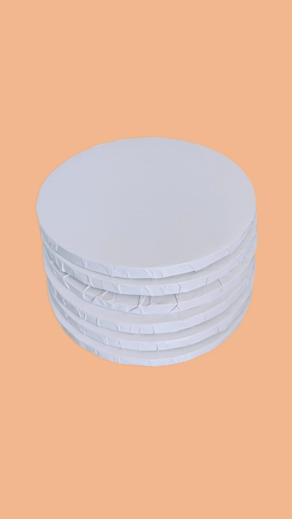 Sztywny Podkład pod Tort Biały  20cm grób.1 cm - obrazek 2