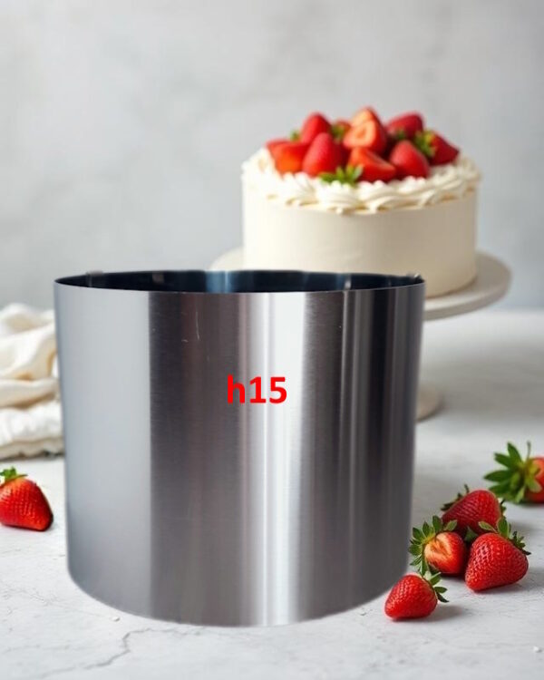 Rant/Forma okrągła Regulowana od 18 do 30 cm do tortów i ciasta h15 cm