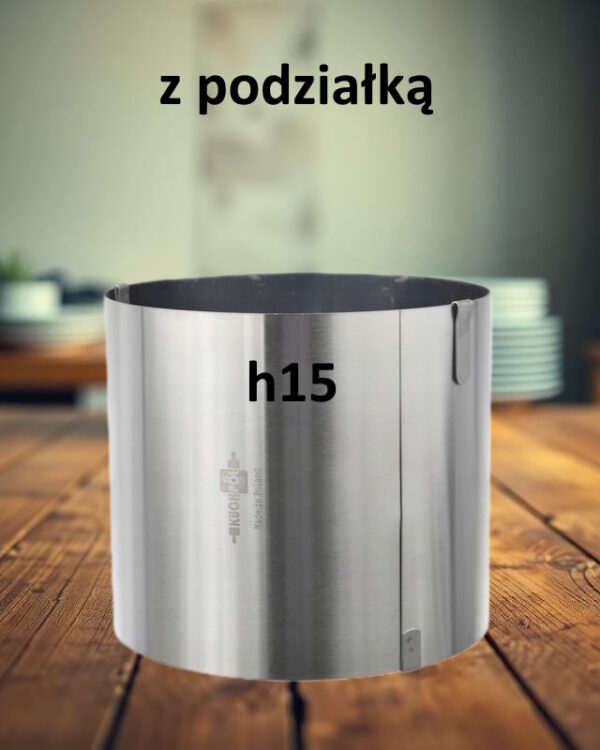 Rant/Forma regulowana 18-30 cm do ciast i tortów - okrągła h15 cm, z podziałką