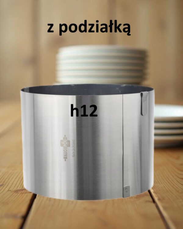 Rant/Forma regulowana 18-30 cm do ciast i tortów - okrągła h12 cm, z podziałką