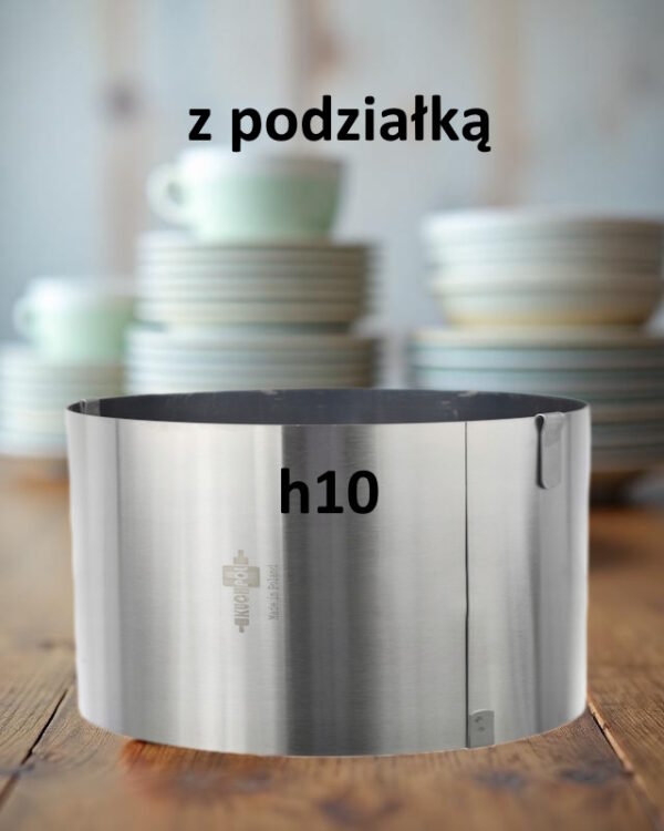Rant/Forma regulowana 18-38 cm do ciast i tortów - okrągła h10 cm, z podziałką