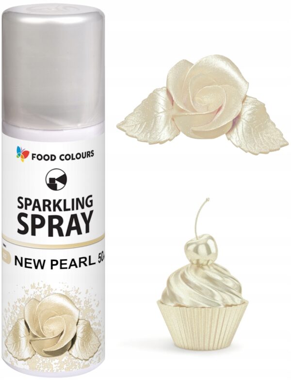 Barwnik w sprayu New Pearl Food Colours 50ml - obrazek 2